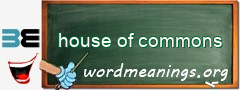 WordMeaning blackboard for house of commons